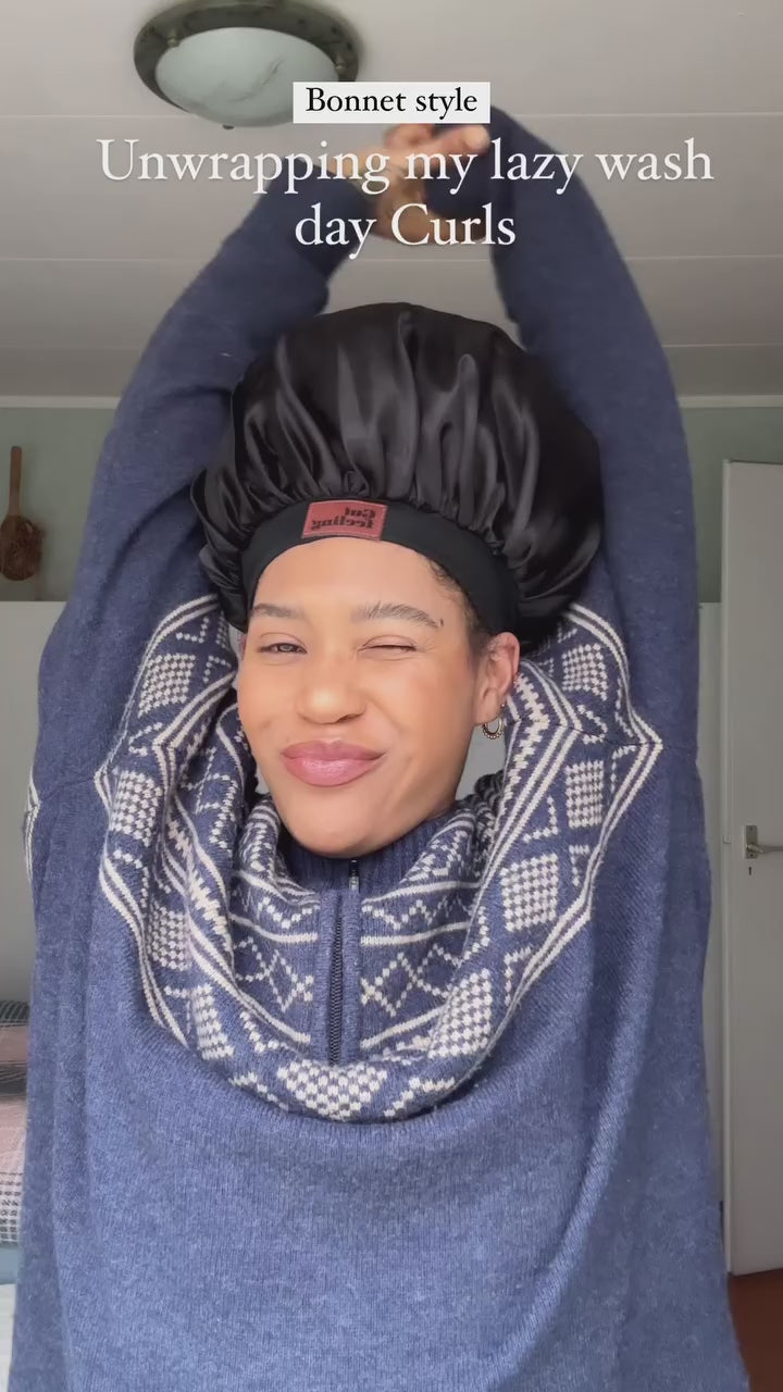 satijnen bonnet satin haarmuts